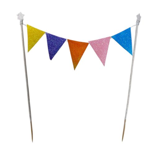 Banderin para Torta Gibreado Multicolor Pastel