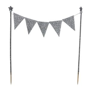 Banderin para Torta Gibreado Plateado