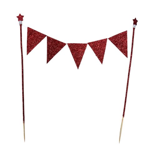 Banderin para Torta Gibreado Rojo