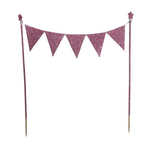 Banderin para Torta Gibreado Rosa Gold