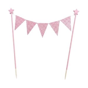 Banderin para Torta Gibreado Rosa