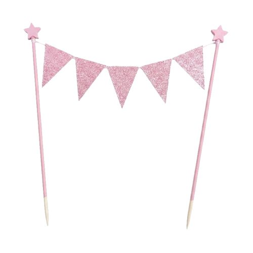 Banderin para Torta Gibreado Rosa