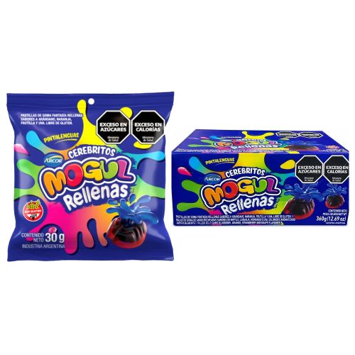 Caja Gomitas Mogul Cerebritos Pintalengua 30gr x12u