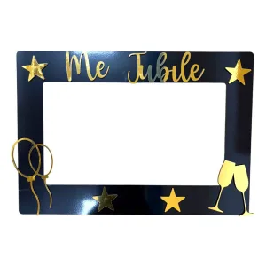 Cuadro Marco de Selfie Me Jubile Negro y Dorado Fibrofacil 57 x 39cm