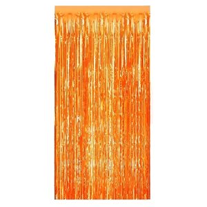 Cortina Lluvia Metalizada Naranja 2,20 X 1