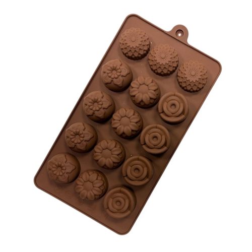 Molde de Silicona Para Bombones Forma Flores Varias