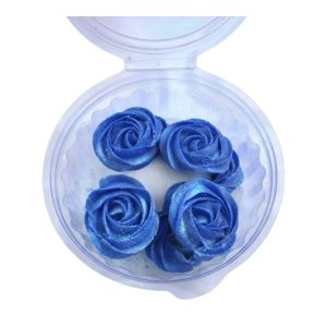 Pastillaje Roseton Glace Color Azul X8 Unidades