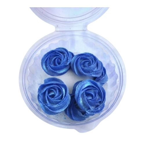 Pastillaje Roseton Glace Color Azul X8 Unidades