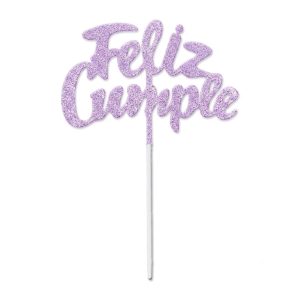 Pinche Feliz Cumple Lila Gibreado Plástico 22cm