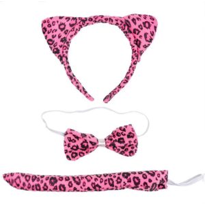 Set Peluche Leopardo Rosa