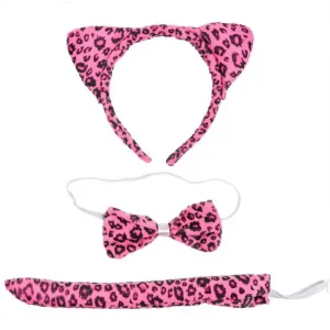 Set Peluche Leopardo Rosa