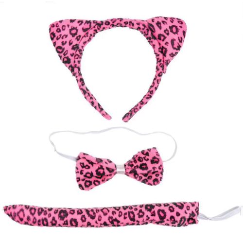 Set Peluche Leopardo Rosa