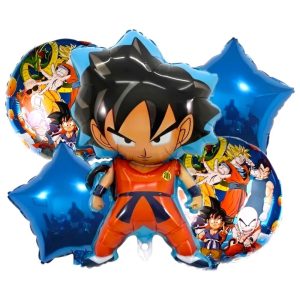 Set de Globos Metalizados Dragon Ball 5 Piezas