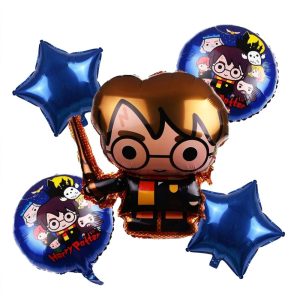 Set de Globos Metalizados Harry Potter 5 Piezas