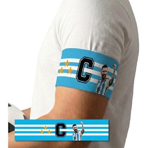 Banda Capitan Celeste y Blanca Argentina Messi 40 cm x1 Unidad