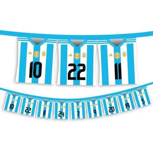 Banderin Argentina Camisetas Jugadores 1.50 Mts N°4