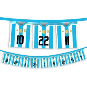 Banderin Argentina Camisetas Jugadores 1.50 Mts N°4