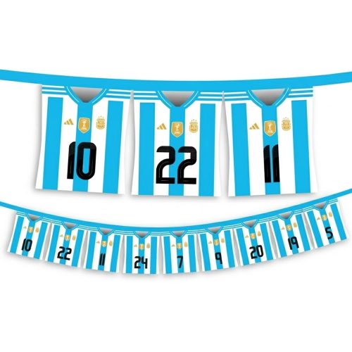 Banderin Friselina Argentina Camisetas Jugadores 1.50 Mts