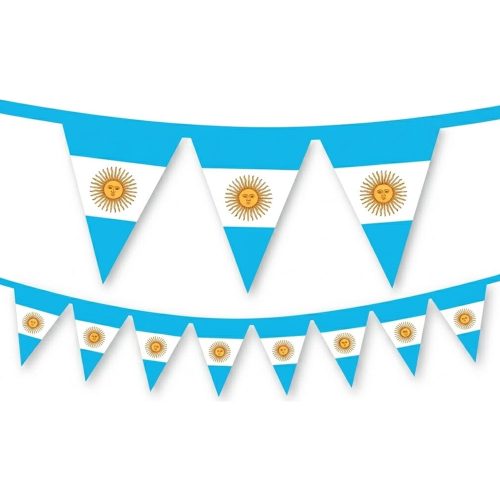 Banderin Friselina Argentina Celeste y Blanco Triangular 1.50 Mts