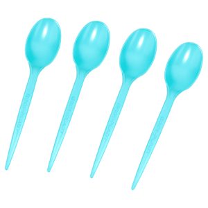 Cuchara Sundae Color Celeste Ban Plast x50 Unidades