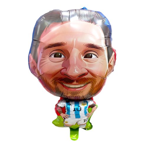Globo Silueta Messi Cabezón Camiseta Argentina 60cm Apto Aire