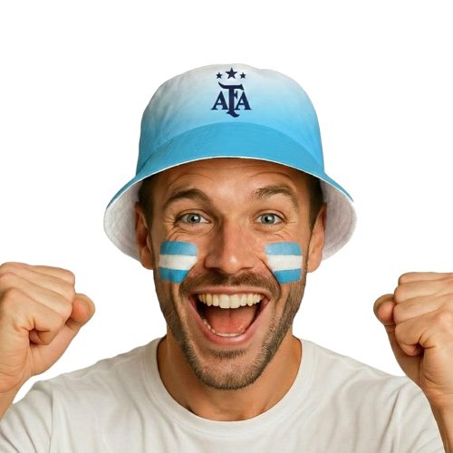 Gorro Piluso Cancha Argentina AFA Degradado Celeste y Blanco N°14