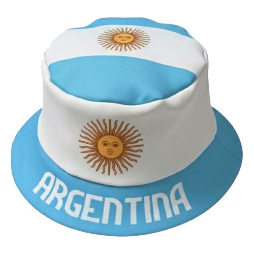 Gorro Piluso Cancha Argentina Sol - Celeste y Blanco N°27