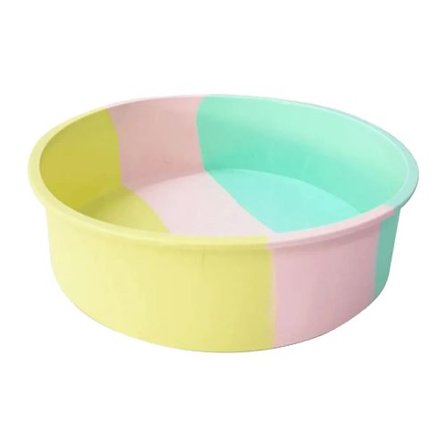Molde Silicona Tricolor Redondo Texturizado 20,5 x 6cm