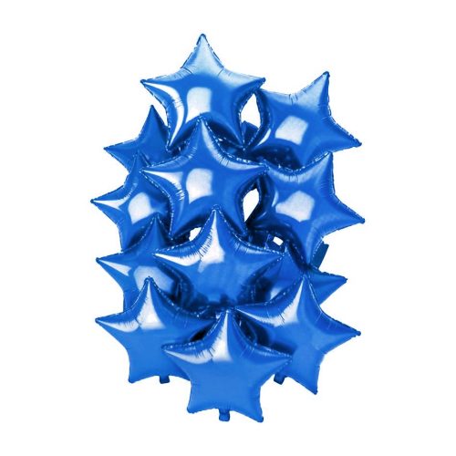 Set Globos Metalizados Estrella 18" Color Azul x10u