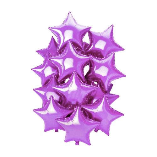 Set Globos Metalizados Estrella 18" Color Lila x10u