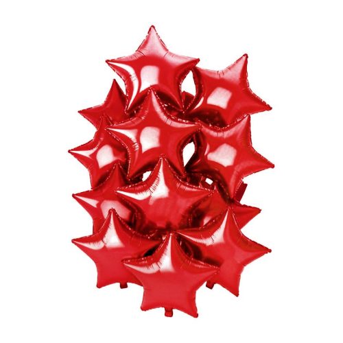 Set Globos Metalizados Estrella 18" Color Rojo x10u