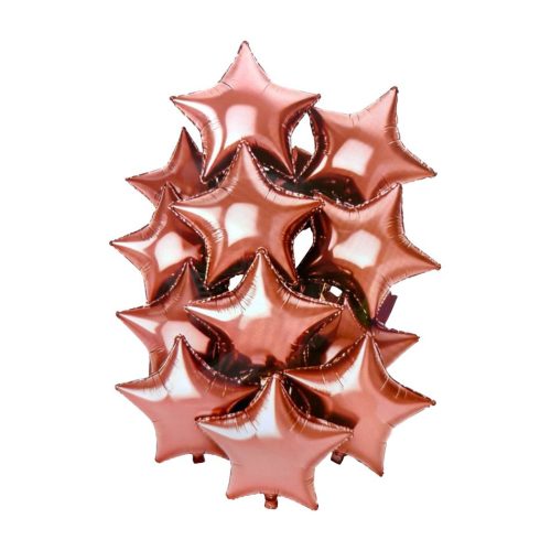 Set Globos Metalizados Estrella 18" Color Rosa Gold x10u