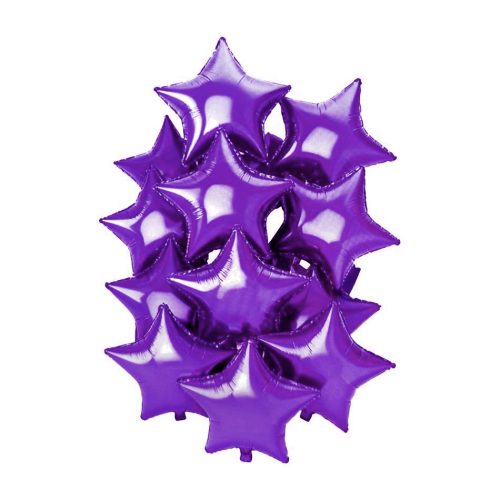 Set Globos Metalizados Estrella 18" Color Violeta x10u