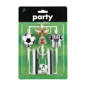 Vela Palito 7pcs Camiseta Pelota y Trofeo Blanco y Negro