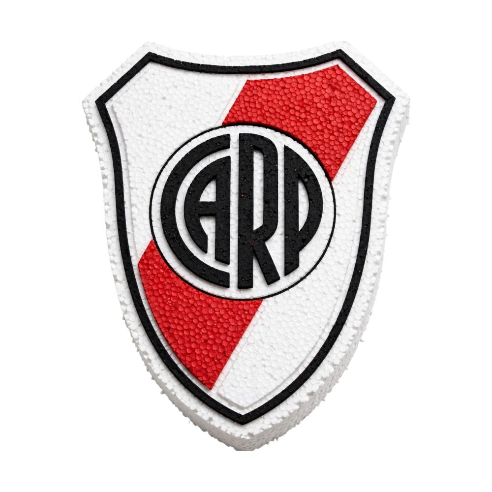 Adorno de Telgopor Aplique Escudo de River x1 Unidad