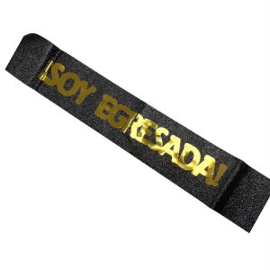 Banda de Soy Egresada Gibreada 160cm Dorado - Plateado - Negro