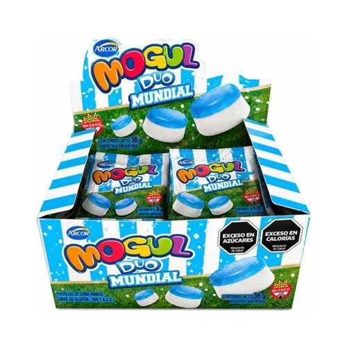 Caja Caramelos Mogul Mundial Argentina Duo 30gr x12u