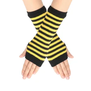 Guante Abeja Amarillo y Negro Rayado (El Par)