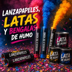 Lanzapapeles, Latas y Bengalas de Humo