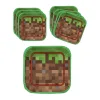 Plato Polipapel Pixel Game Minecraft X 8 Unidades - Oficial