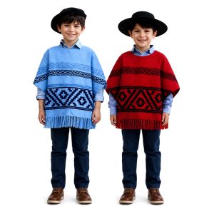 Poncho de Gaucho Pampa Colores Surtidos x1 Unidad Crosti