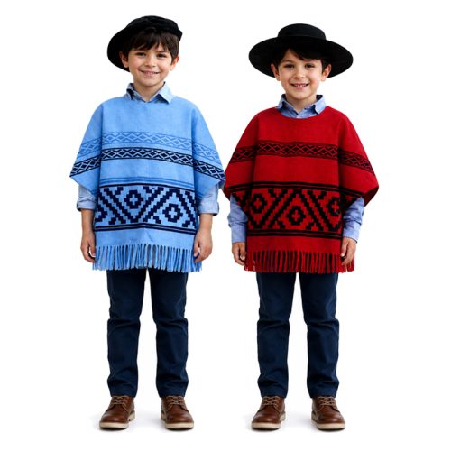 Poncho de Gaucho Pampa Colores Surtidos x1 Unidad Crosti