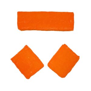 Set Muñequeras y Vincha Naranja FLUO x1