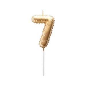 Vela Numero Globito Dorado Numero 7