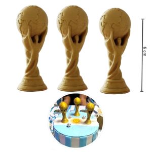 Adorno para Torta Copa del mundo de futbol x3