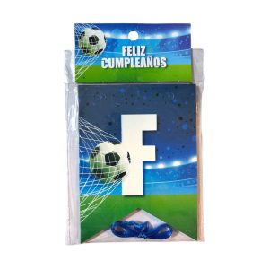 Banderin Feliz Cumpleaños Linea Futbol x1u