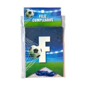 Banderin Feliz Cumpleaños Linea Futbol x1u