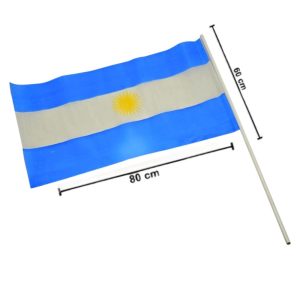 Bandera Argentina Plastico 60 x 80cm con Palito