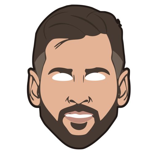 Caretas de Cartulina Messi x10 Unidades