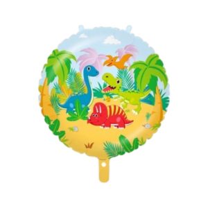 Globo Metalizado Dinosaurio Redondo x1 Unidad